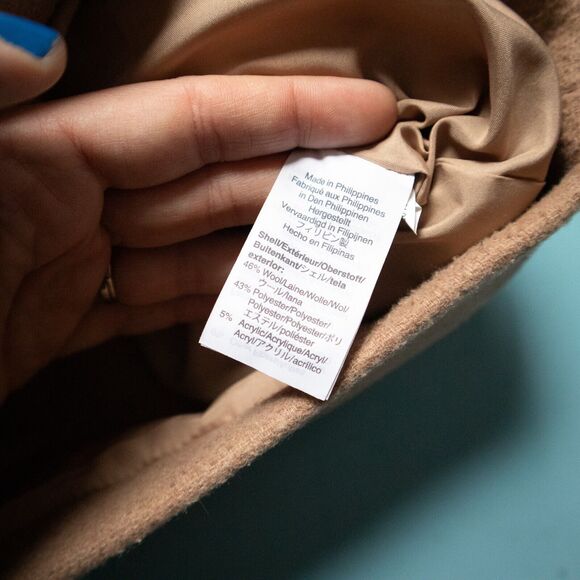 J Crew Mercantile Camel Wool Blend Fur Trim Hood Long Line Thick Coat Size 0 - Picture 5 of 9
